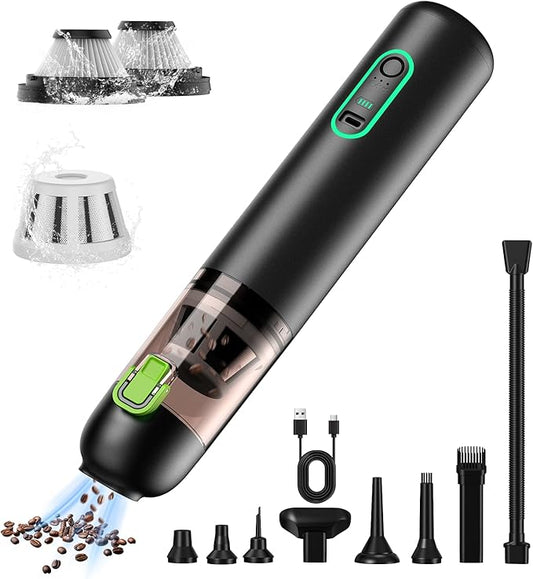 Car Vaccum, Rapair VC28 Handheld Vacuum, 4-in-1 Mini Vacuum Cleaner with 20000pa Suction Power, Rechargeable Vacuum with 3 Suction Modes, Portable Cordless Vacuum for Car, Home, Office Desk, Keyboards