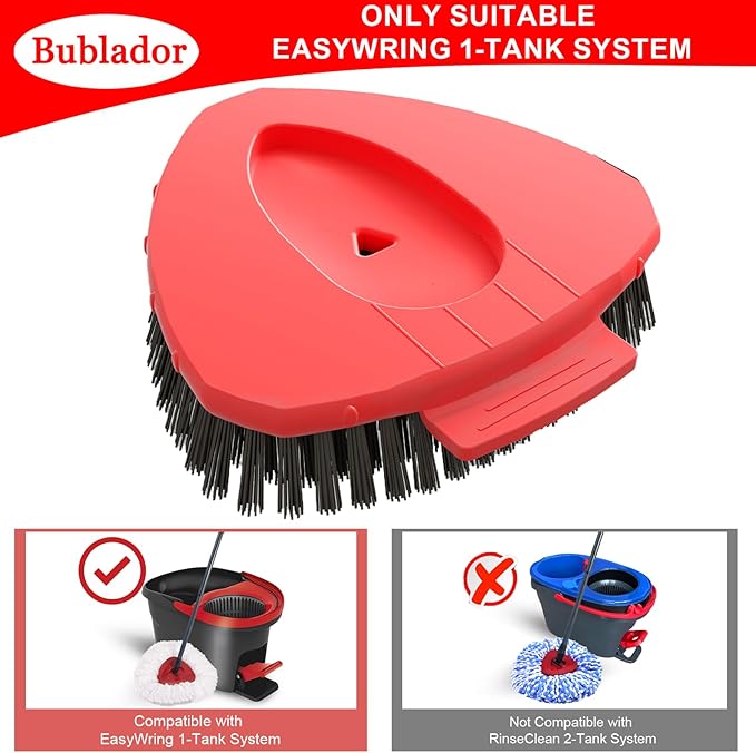 Scrubber Mop Replace Head Compatible with O Cedar EasyWring 1 Tank,Spin Replacements Heads,Scrub Brush Attachment for Bathroom,Kitchen and Various of Hard Floors