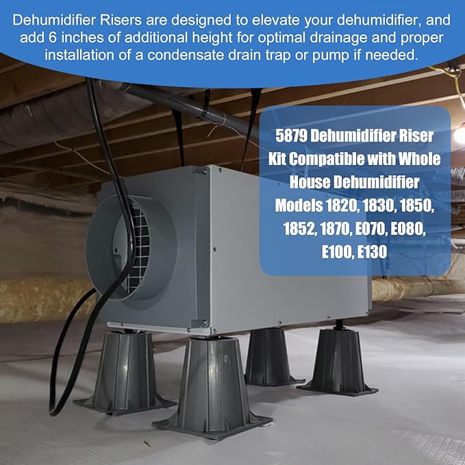 5879 Dehumidifier Riser Kit, Dehumidifier Stand Compatible with Aprilaire 1820, 1830, 1850, E070, E080, E100, E130 (4 PCS)
