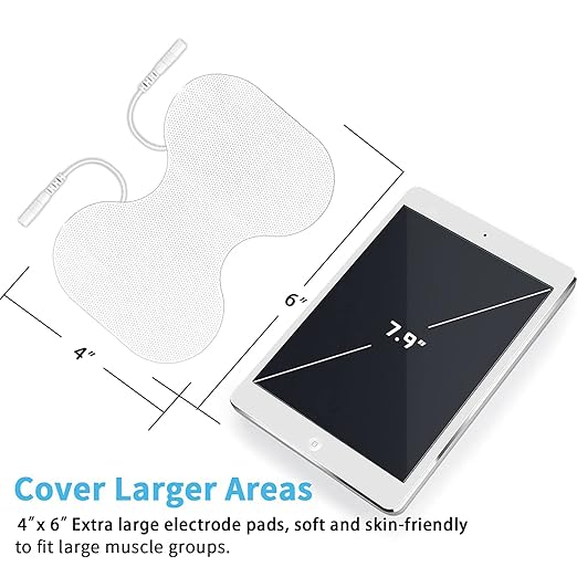 TENS Unit Replacement Pads - Pack of 10 Extra Large Butterfly Shaped Electrode Squares…