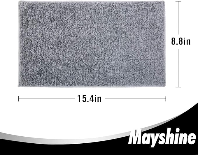 MAYSHINE 12 Pack Microfiber Head Flip Mop Refill Washable Pads Cleaning Replacement for Wet Mop and Dry Dust Mop, Machine Washable, 15.4 X 8.8 Inches, All Surface Cleaning