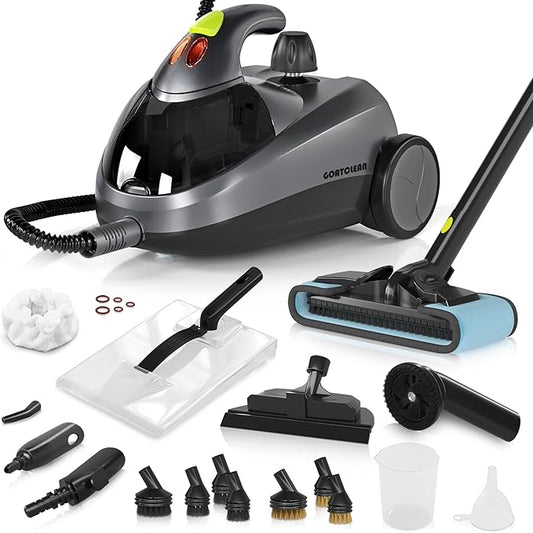 Steam Cleaner, Power Steamer for Chemical-Free Home Cleaning, 22-Piece Accessory, Multipurpose Floor Cleaner for Grout, Kitchen, Bathroom, Car, Upholstery, 16ft Cord, High Temperature