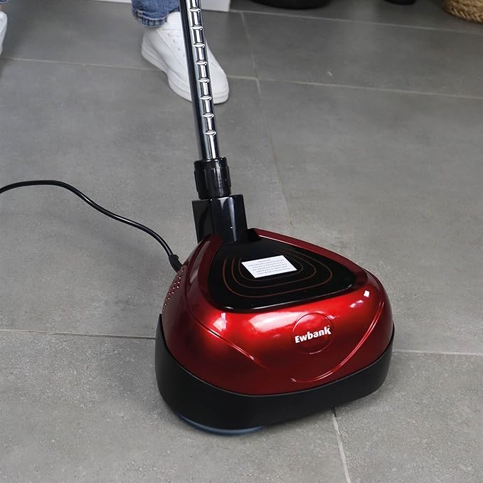 Ewbank EP170 Complete Cleaner, Washer, Scrubber, Scourer, and Polisher, Interchangeable Brushes and Pads Multi-Use Floor Machine, 2200 rpm, Lightweight, Red, 8 Pound