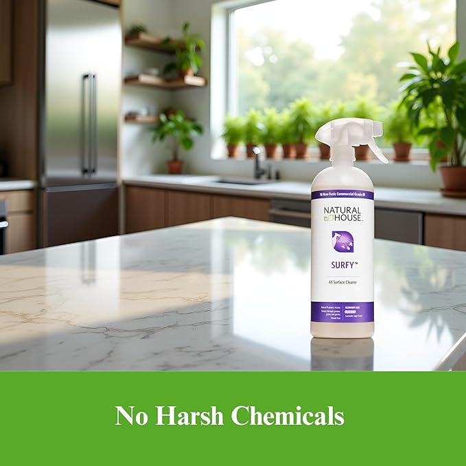 Natural House Surfy - All Purpose Probiotic Cleaner and Deodorizer - Cuts Through Grease, Grime and Germs - Multi-Surface and Household Spray - Fresh Botanical Scent - 1 Gallon Container