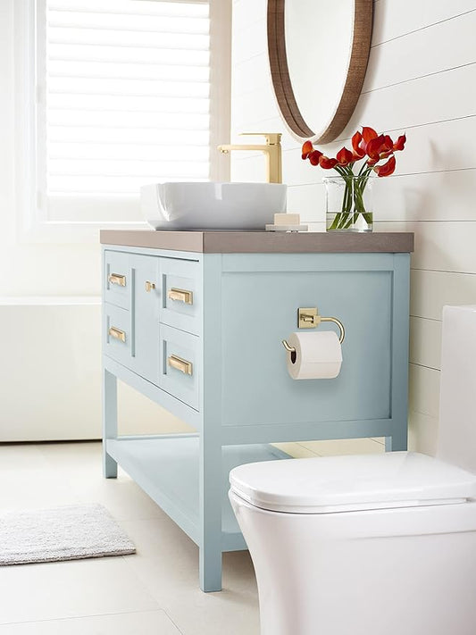 Amerock BH36071BBZ | Golden Champagne Single Post Toilet Paper Holder | 6-5/16 in. Length Toilet Tissue Holder | Appoint | Bath Tissue Holder | Bathroom Hardware | Bath Accessories