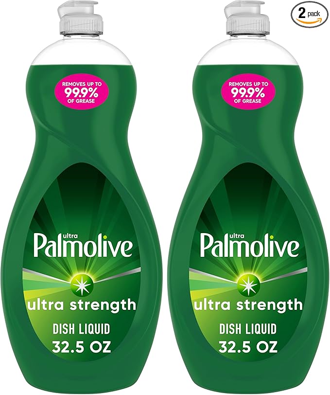 Palmolive Ultra Strength Liquid Dish Soap, Original Green, 32.5 Fluid Ounce (Pack of 2)