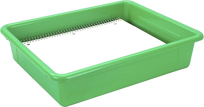 Storex Letter Size Flat Storage Tray – Organizer Bin for Classroom, Office and Home, Assorted Colors, 5-Pack (62514E05C)