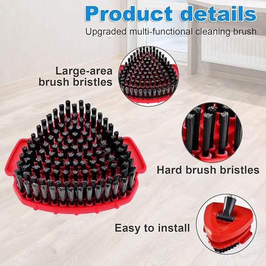 2 Pack Upgrade Scrub Brush Replace Heads Compatible with O Cedar EasyWring RinseClean 2 Tank Spin Mop, Scrubber Brush Mop Head for Ocedar Mop Scrub Brush of Hard Bristle to Floor Clean, Not for 1 Tank
