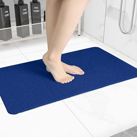 Non-Slip Bathtub Mat, Anti Slip Shower Mat, Fast Drying Bathtub Mats, Foot Scrubber Mat, Anti Slip Mat for Tub, Floor, Bathroom, Kitchen, Home, Hotel (Navy Blue 36"×24")