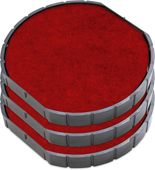E/R50 Replacement Pad Compatible for 2000 Plus Printer R50 - Water Based - Pack of 3 - Red