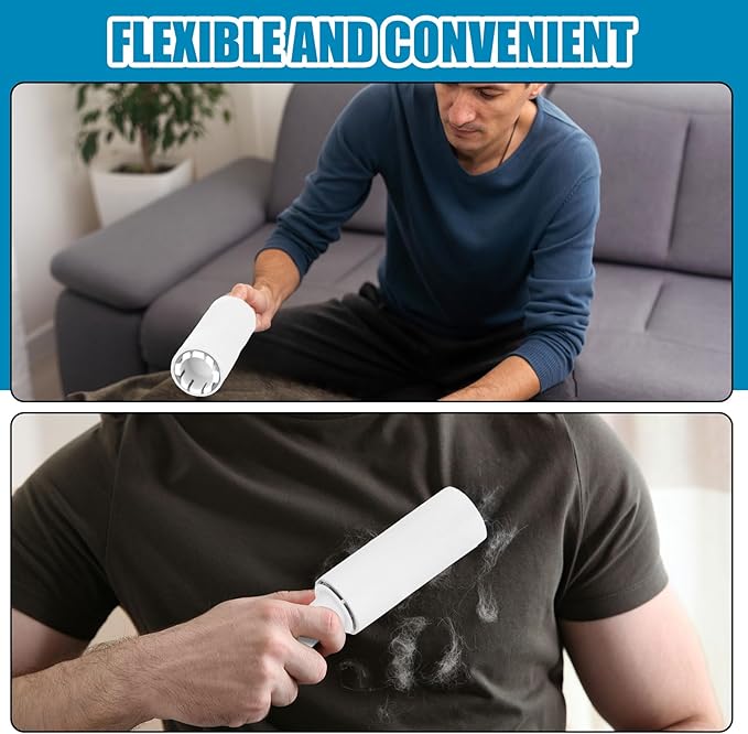 Hushee 100 Pack Mini Lint Rollers 3000 Sheets Travel Size Lint Roller Small Portable Remover for Couch Furniture Clothes Cat Hair Removal 5.9 x 1.1 Inches (White)