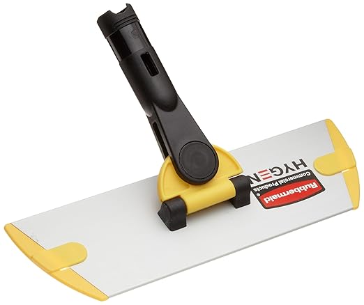 Rubbermaid Commercial Products HYGEN Microfiber Quick-Connect Mop Frame 11 inch Silver for Janitorial/Professional/Industrial Cleaners for Heavy-Duty Floor Cleaning/Mopping/Dusting