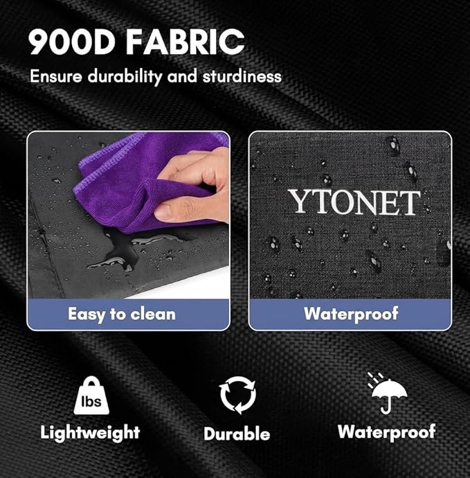 Ytonet Wearable Cleaning Caddy Bag, Large Cleaning Supplies Organizer with 4 Foldable Dividers, Caddy Organizer with Handle & Shoulder Strap & Waist Strap for Cleaners & Housekeepers, Black Grey