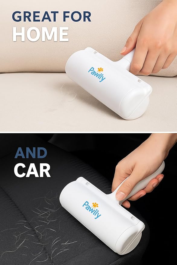 Pet Hair Remover Roller – Reusable Lint Roller for Dog & Cat Hair on Furniture, Couch, Carpet, Car & Bedding – Self-Cleaning Fur Remover, No Sticky Refills