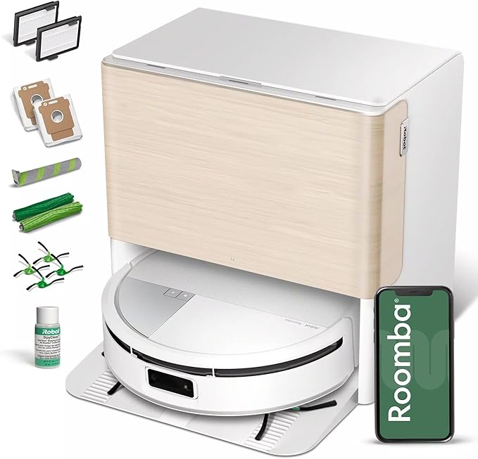 iRobot Roomba Max 705 Combo Robot Vacuum & Mop + AutoWash Dock – Extending Cleaning Roller Mop, Retractable Cover, Dual Brushes, Self-Empties, Heat-Washes & Dries, Avoids Obstacles, LiDAR