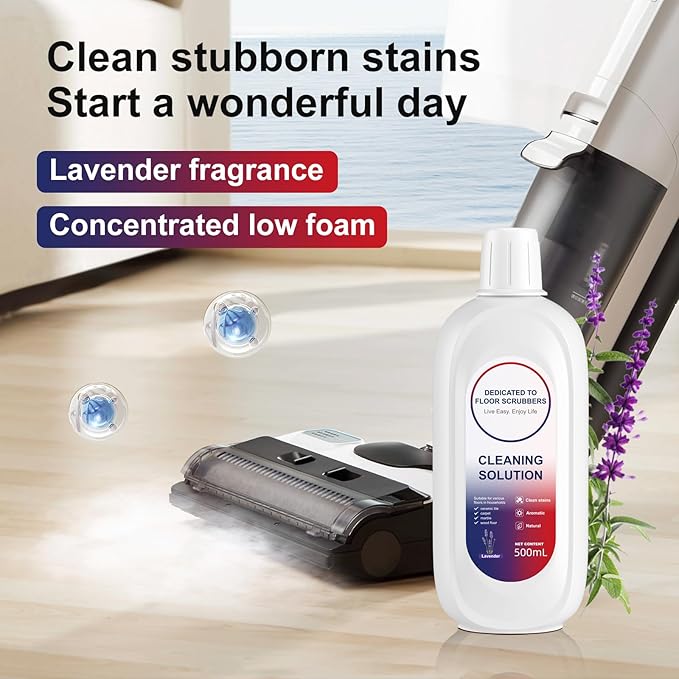 Floor Cleaning Solution Compatible With Tineco, Deep Cleans for Multiple Hard Floors, Suitable With All Robot Vacuums with Mopping and Cordless Wet/Dry Vacuum Mop Cleaner (Lavender 2 Bottle)