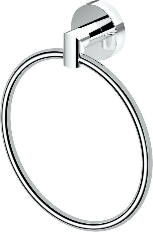 Gatco 4632 Glam Towel Ring, Chrome / Wall Mounted 6.5" Towel Ring for Bathroom
