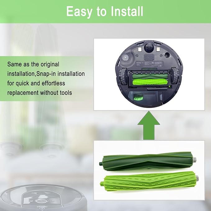Replacement Parts for iRobot Roomba E5 E6 E7 i2 i3 i3+i4 i4+ i5 i5+ i6 i6+ i7 i7+ i8 i8+/Plus i1 E i j Series Robot Vacuum,1 sets of multi-surface roller brushes 4 Vacuum bags 4 filters 4 side brushes