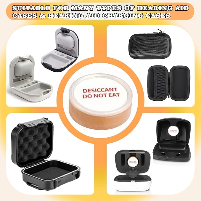 12 Pcs Hearing Aid Dryer Capsules, Drying Dehumidifier Caps Hearing Aid Accessories for Phonak, Starkey and Unitron Charger Case or Any Hearing Aid Case Supplies That can Store Dry Capsules (3Garm)