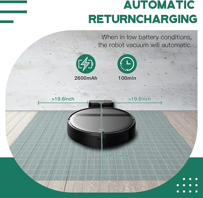 Robot Vacuum for Pet Hair, 2-in-1 Vacuum & Mop Combo with Tangle-Free Suction & Smart 3D Avoidance, App/Wi-Fi/Alexa, Ultra-Slim & Quiet, Self-Charging for Hard Floors and Low-Pile Carpet