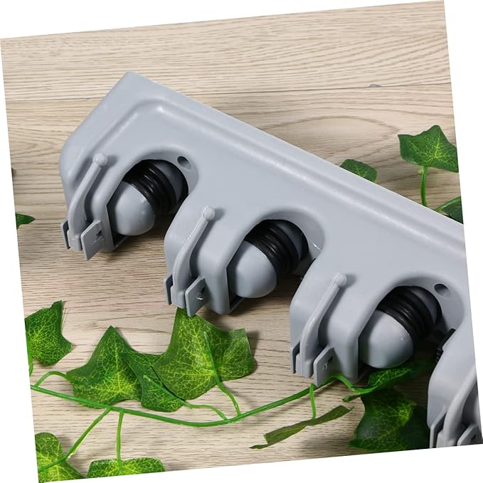 Garneck Ball Slots Hooks Mop Broom Holder Wall Mount Storage Rack Broom Rack for Garage Kitchen Cleaning Tools