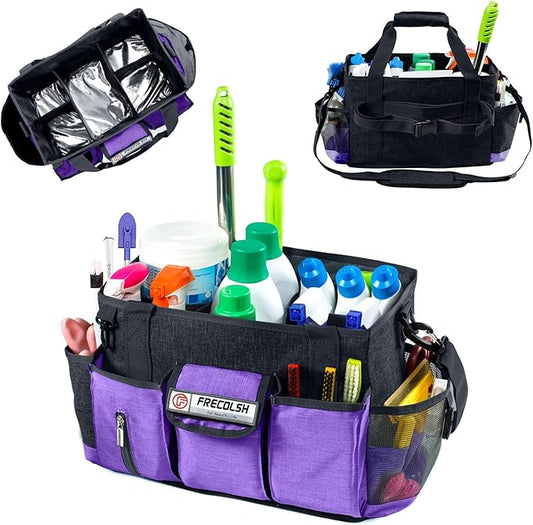 Cleaning Caddy for Cleaning Suppliers Organizer with Pockets for House Cleaning Essentials, Cleaning Organizer, Wearable Cleaing Bag Tote, Storage Caddy for Housekeeping