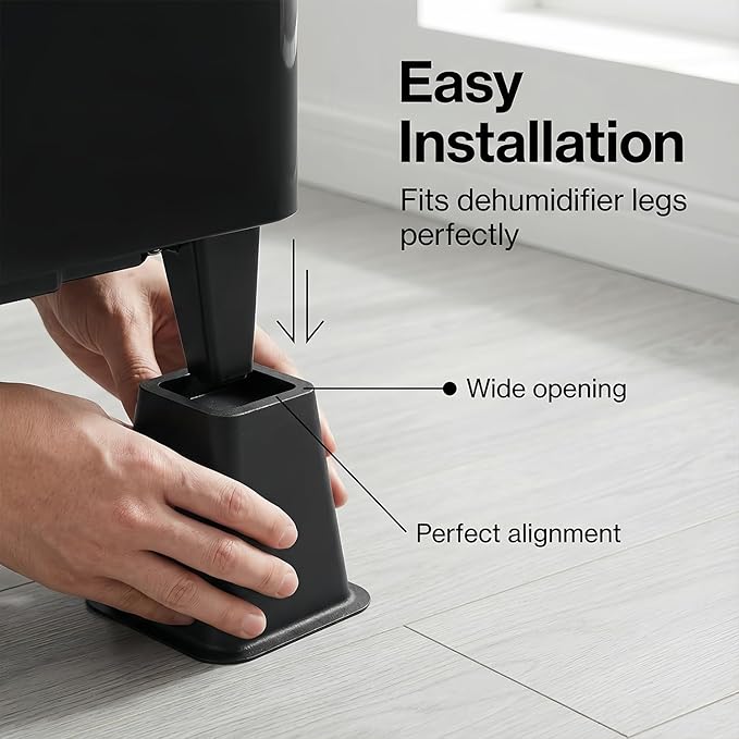Dehumidifier Riser Kit 4 Pack, 6 Inch Heavy Duty Crawl Space Dehumidifier Stand, Universal Support Pads for Drainage, Vibration & Noise Reduction