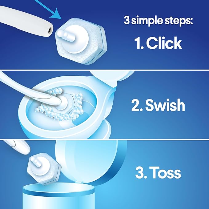 CLOROX ToiletWand Toilet Cleaner Refills, Toilet brush, Original, 20 Count (Pack of 4)