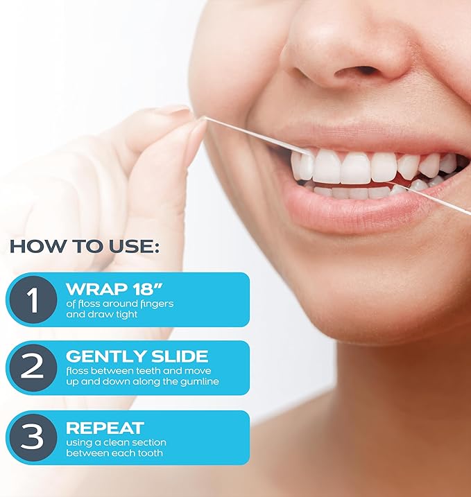 DrTung's Smart Floss - Natural Floss, PTFE & PFAS Free Floss, Gentle on Gums, Expands & Stretches, BPA Free - Natural Dental Floss Cardamom Flavor (Pack of 11)