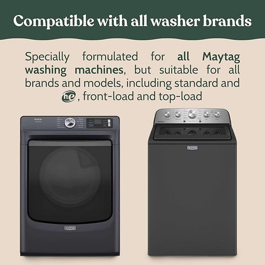 Roobi Washing Machine Cleaner Tablets. Compatible with Maytag and All Washing Machine Brands and Models. Septic Safe Deep Clean Formula. Carbon-Neutral 24-Pack Cleaning Tablets.