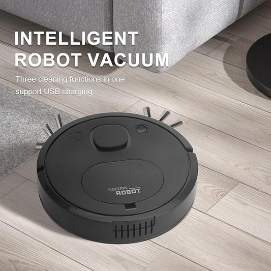 Robotic Vacuum Cleaner, Robot Vacuum and Mop,Advanced Obstacle Avoidance,Slim aspiradora Robotic Vacuum Cleaner Design, Tangle-Free Suction,Ideal for Hard Floor,Carpet,Pet Hair,One Click Start.