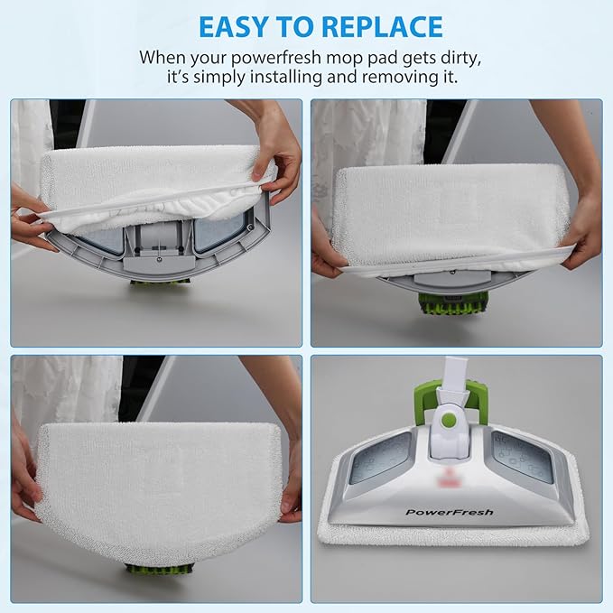 Extolife 6 Pack Steam Mop Replacement Pads for Bissell Powerfresh Steam Mop 1940 1806 1544 2075 2685A 2181 2814 Series, Model 19402 19404 19408 19409 1940A 1940F 1940Q 1940T 1940W B0006 B0017 2075A