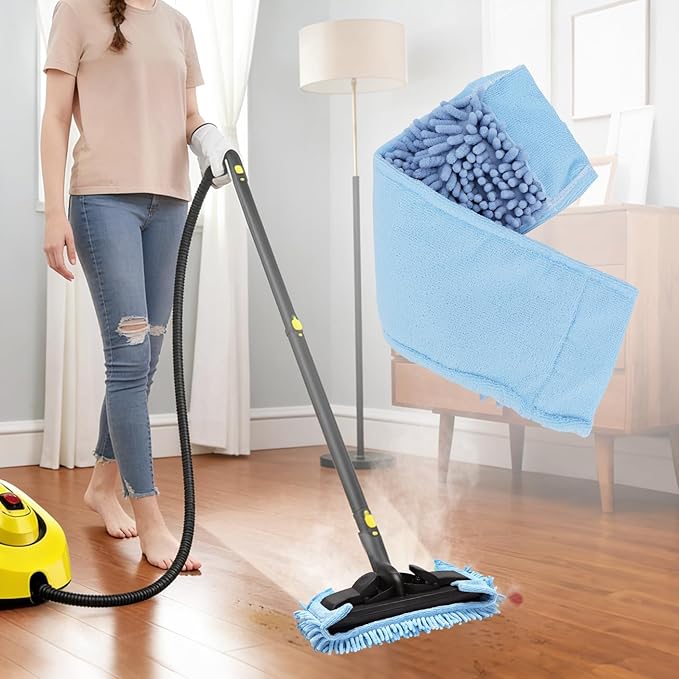 Microfiber Steam Mop Pads Compatible with Wagner Spraytech Steam Cleaner(905e, 915e, 925e), Washable & Reusable Microfiber Steam Mop Cloth(Chenille Pads)