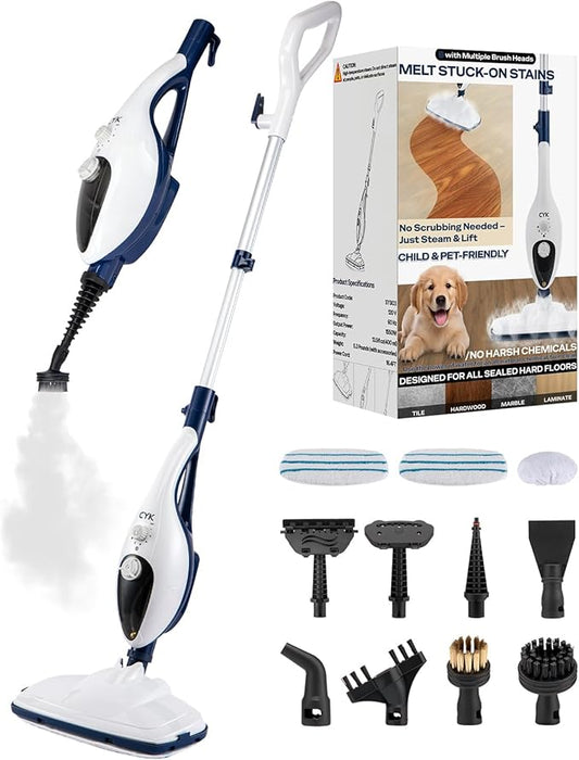 CYK Steam Mops for Floor Cleaning, 12 in 1 Handheld Steam Cleaner for Home, Floor Steamer for Hardwood Floors and Tile