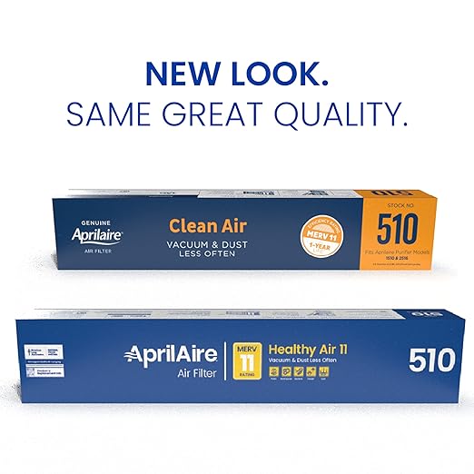 AprilAire 510 Replacement Filter for AprilAire Whole House Air Purifiers - MERV 11, Clean Air & Dust, 31x28x4 Air Filter (Pack of 2)
