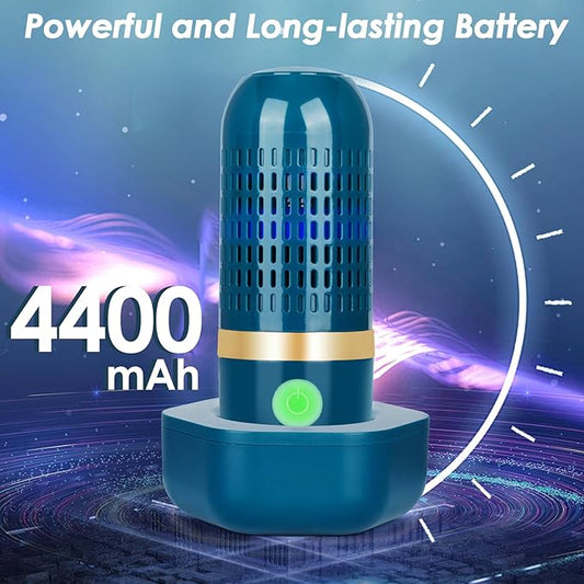 Cudinham Fruit and Vegetable Purifier Cleaner Washing Machine Upgraded Capsule Shape Disinfection OH-ion Purification Technology for Cleaning Grains Rice Meat Seafood, Forest Green