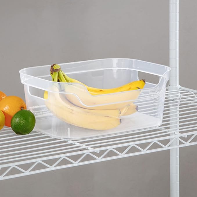 STERILITE 5.25 in. X 9.5 in. X 13 Clear Plastic Cube Storage BIN W/Carry Handles, 16
