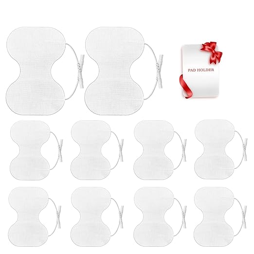 TENS Unit Replacement Pads - Pack of 10 Extra Large Butterfly Shaped Electrode Squares…