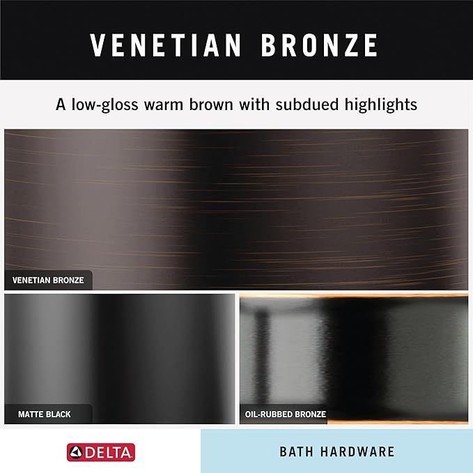 Delta Faucet 73824-RB Lahara Towel Bar, 24", SpotShield Venetian Bronze