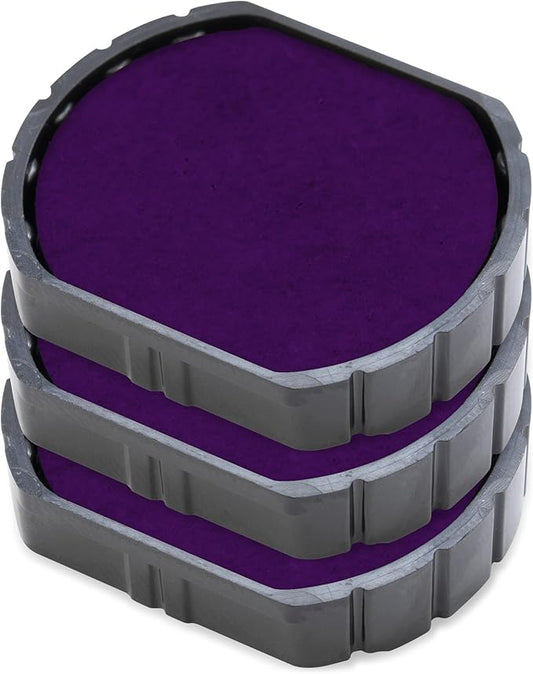 E/R24 Replacement Pad Compatible for 2000 Plus Printer R24 - Water Based - Pack of 3 - Purple