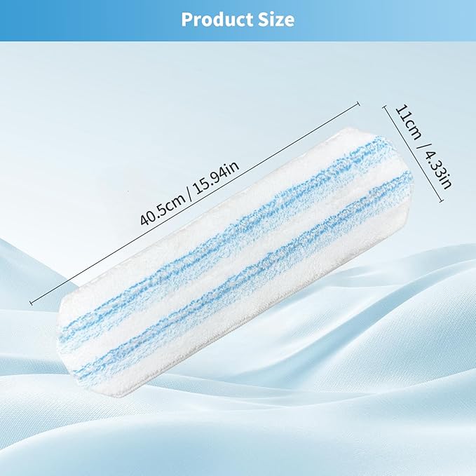 15 Pack Microfiber Mop Pads for O-Cedar H2prO Flat Mop System, Washable and Reusable Mop Replacement Heads for Floor Deep Cleaning, Mop Pad Refills for Wet Dry Floor