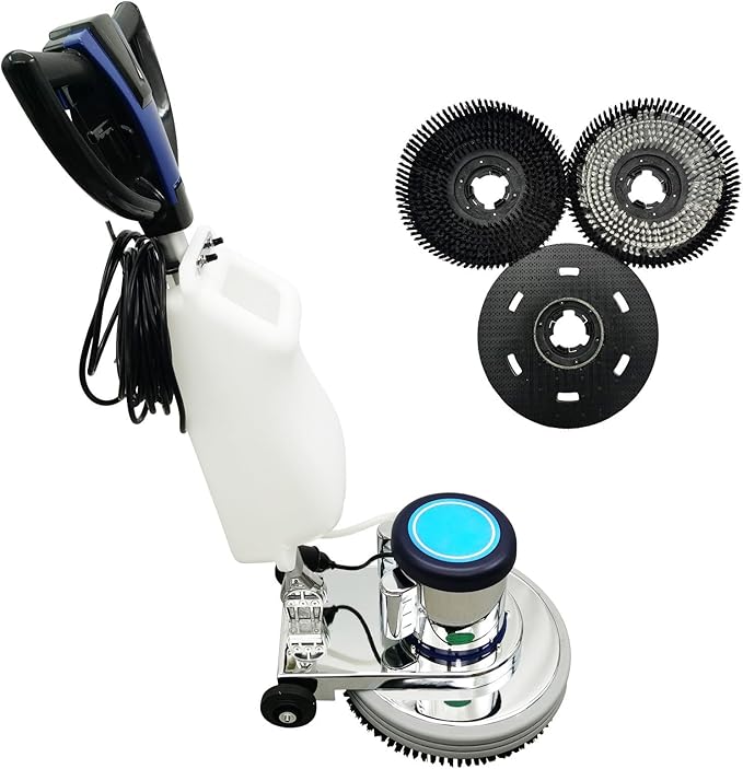 110V Floor Polishing Machine, Commercial and Industrial Floor Buffer, 18" Heavy Duty Multi-functional Carpet Scrubber