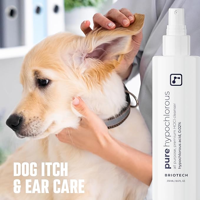 BRIOTECH Pure Hypochlorous Acid Spray and Cleanser, Original Premium HOCl Topical Solution, Multi-Purpose Cleaner, Family Approved & Pet Friendly, 2 fl oz Travel Size (2 Pack)