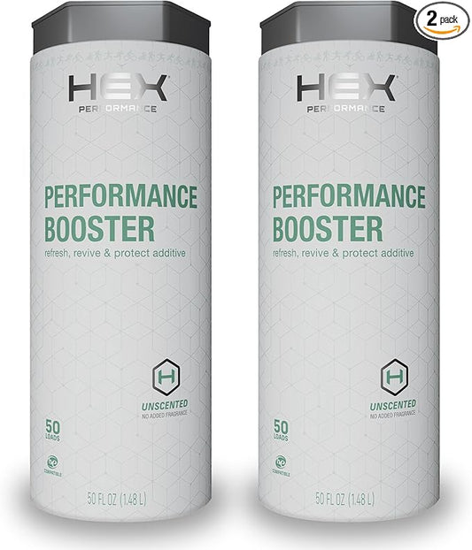 HEX Performance Fabric Booster, Unscented, 100 Load (Pack of 2) - Safe for Activewear, Made for Sensitive Skin, Eco-Friendly