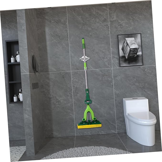 Happyyami 2 Pcs Mop Hook Mop Holder Wall Mounted Mop Broom Holder Wall Mounted Wall Hangers for Brooms and Mops Wall Rack for Brooms and Mops Broom and Mop Organizer Mop Hanger White