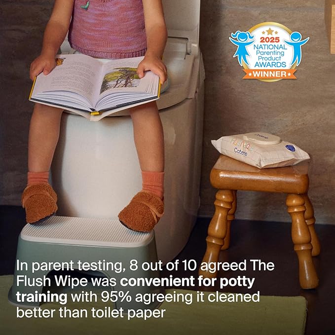 Coterie Baby Wipes & Flushable Toddler Wipes Set | 4 Packs Baby Wipes (224ct) + 4 Packs Flushable Toddler Wipes (224ct) | Hypoallergenic, Safe for Sensitive Skin, 99% Water, Plant-Based, Eczema Safe