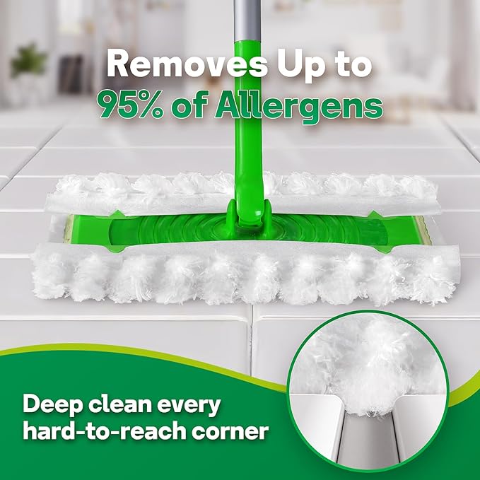 AIR U+ Upgraded Heavy Duty Pet Dry Sweeper Pads for Swiffer Dry Sweeping Cloths Refills, 60 Count