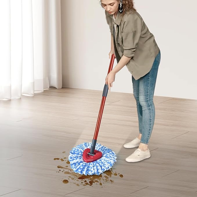 Mop Heads Replacements for Oceda Mop Replace Head RinseClean 2-Tank System, 3 Pack Spin Mop Replacement Head, Microfiber Mop Refills, Machine Washable and Deep Cleaning (NOT for 1-Tank System)