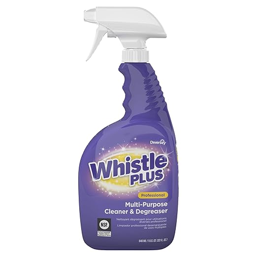 Diversey CBD540564 Whistle Plus Professional Multi Purpose Cleaner & Degreaser, Heavy Duty Stain Remover with Citrus Scent, Ready-to-Use Capped Spray, 32-Ounce (Pack of 8)