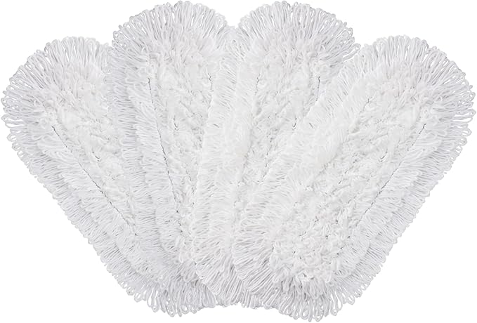 Microfiber Mop Pads 4 Pieces for Floor Cleaning,Fit CLEANHOME Dust Mop: B09PBPGSJ3, Full Polyester Microfiber Replacement Pads